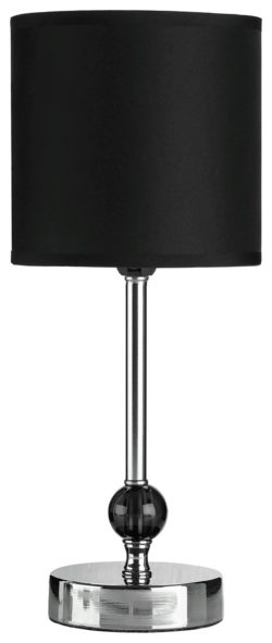 Acrylic Ball - Table Lamp - Chrome & Black